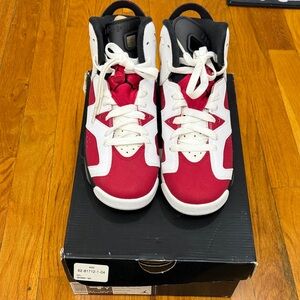 Jordan Kids Red and White High-Top Sneakers